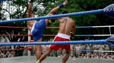 Muay thai fighters in ring